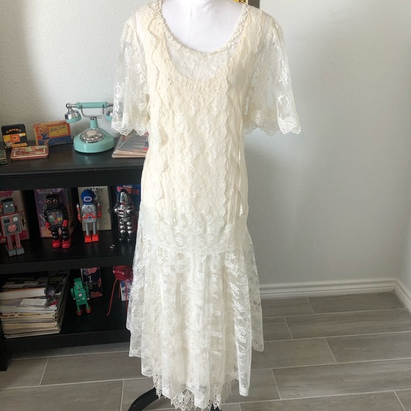 Dresses & Skirts - 1920s style 80s lace dress
